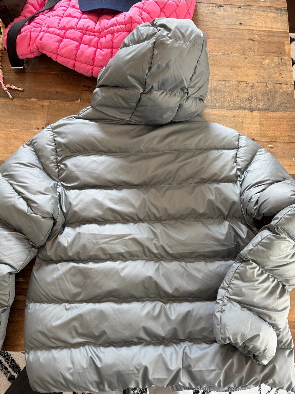 Nike Kids Metallic Gray Puffer Jacket